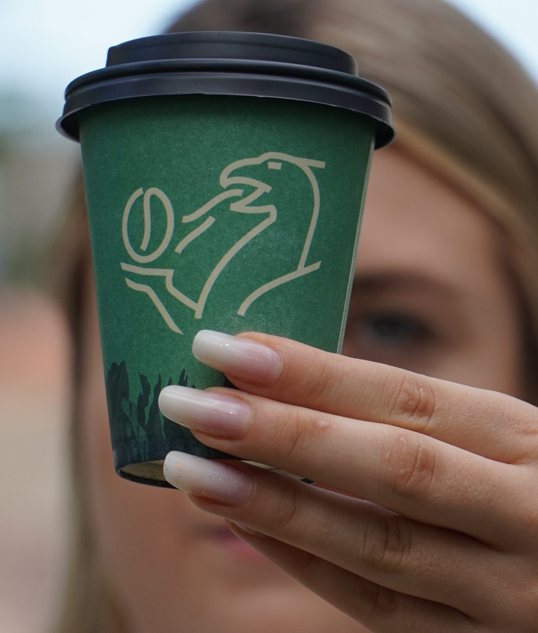 Pahar de cafea, cadru apropiat pe produs